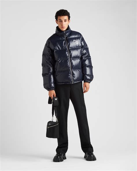 prada baby blue jacket|Prada re nylon down jacket.